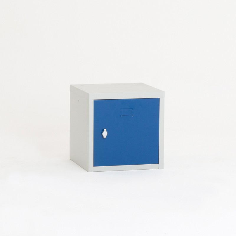 Visão geral do cacifo em cubo azul Visão geral do cacifo em cubo azul