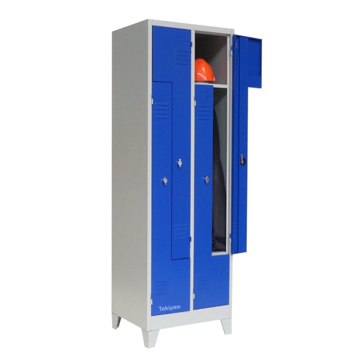 Vestiário duplo com 4 cacifos em L      